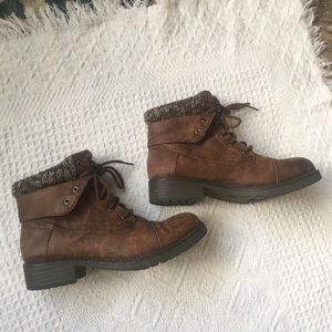 Faded glory brown boots size 7 1/2